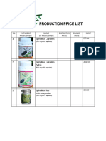 Spirulina Production Price List