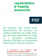 Characteristics of Family Resources
