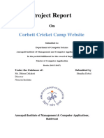 Project Report: Corbett Cricket Camp Website