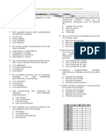 Examen de Sociales Grado 2do