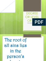 Degree or Level of Sin