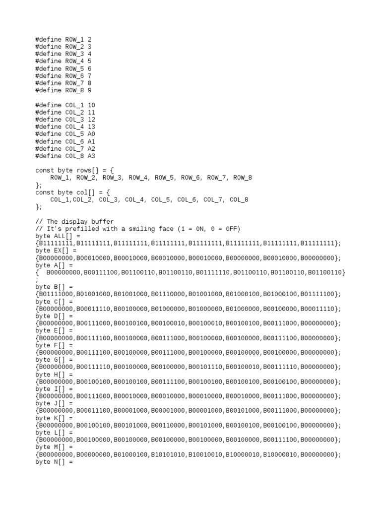 Arduino Code Sample | PDF | Computer Architecture | Computer Data