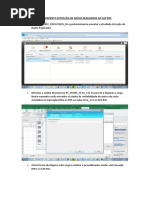 Procedimentos para extração de dados realizados