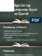 Mga Uri NG Pangungusap Ayon Sa Gamit