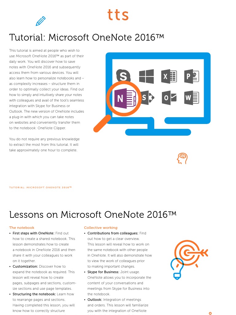 Tutorial: Microsoft Onenote 2016™ | PDF | Computing | Microsoft Windows