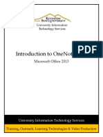 Introduction To Onenote 2013