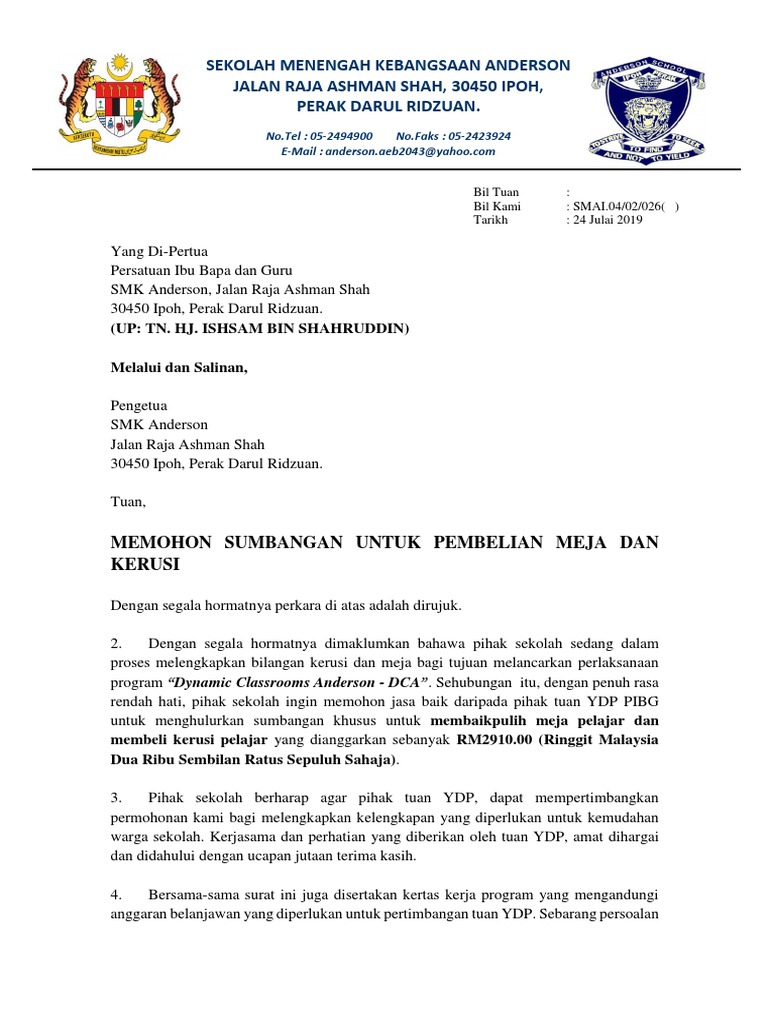 Surat Mohon Sumbangan Pdf