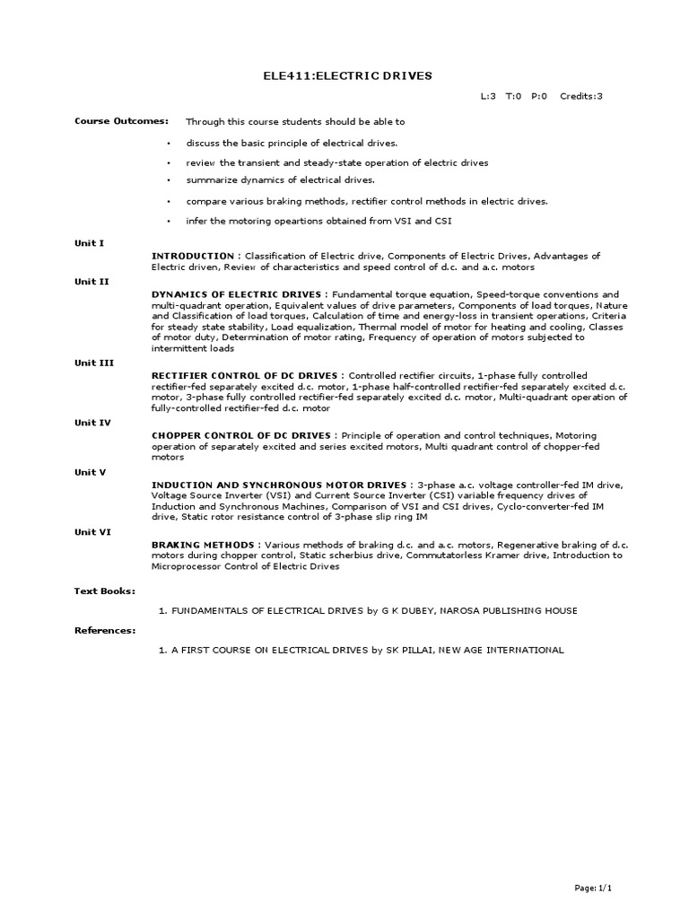 Electrical Drive | PDF | Electric Motor | Power Inverter