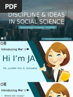 Discipline & Ideas in Social Science: Specialized Subject - HUMSS