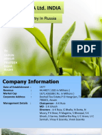 Warren Tea Ltd. India Warren Tea Ltd. India: New Market Entry in Russia New Market Entry in Russia