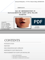 Role of Orthodontist in Cleft Lip & Palate Treatment