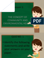 Lesson 1 Community Environmental Health Quiz