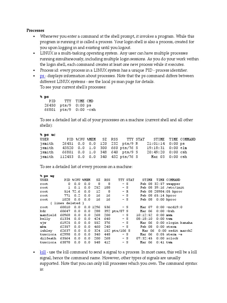 26.13 Processes | PDF | Command Line Interface | Computer Architecture