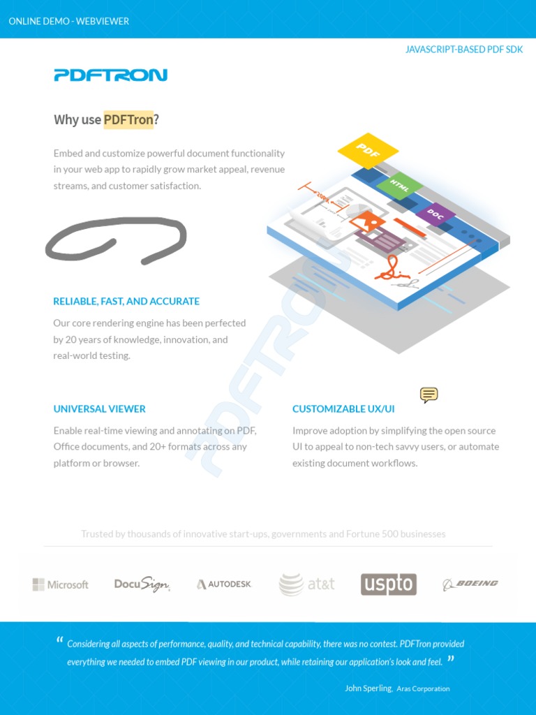 PDFTron: Powerful PDF SDK Overview | PDF | Application Programming ...