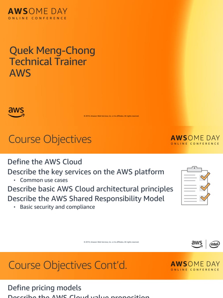 AWS AWSome Day Module 1 PDF Amazon Web Services Scalability