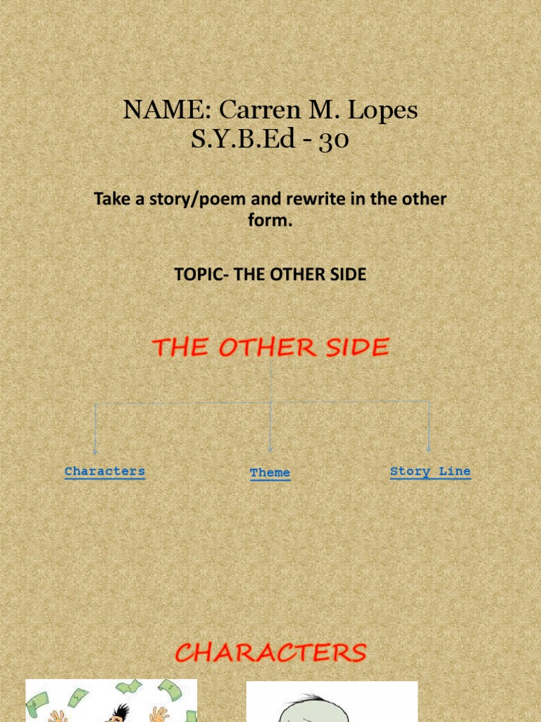 The Other Side: A Poetic Transformation | PDF