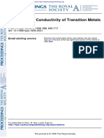 The Electrical Conductivity of Transition Metals:, 699-717 1936 N. F. Mott