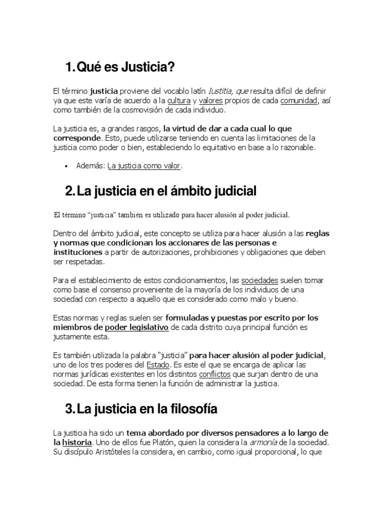 Definición y Conceptos de Justicia | PDF | Justicia | Crimen y violencia