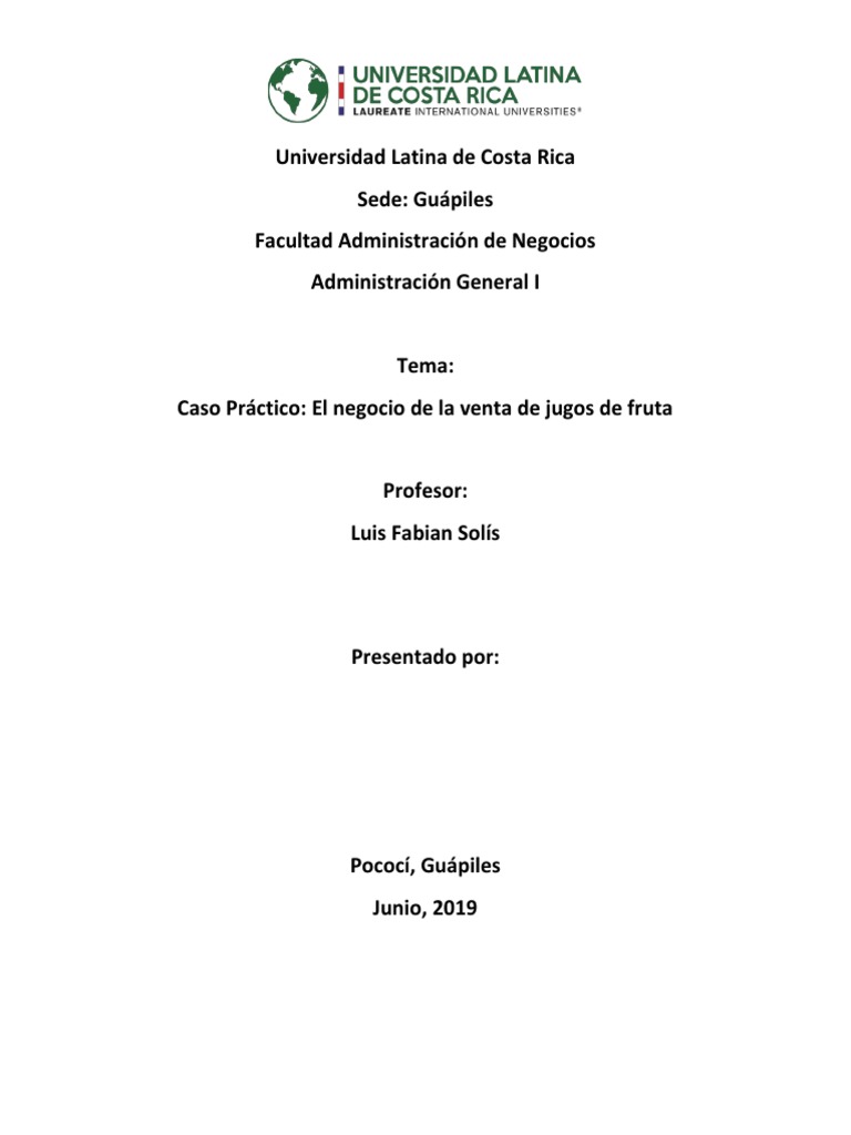 Análisis FODA: Negocio de Jugos | PDF | Análisis FODA | Mercado (economía)