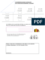 Guia de Aprendizaje Evaluada Matematia Sumas y Restas Al 1000 Con Reservas