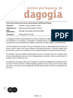 Para Uma Revisao Da Teoria Do Conhecimento de Michael Polanyi