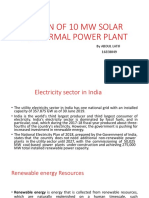 Design of 10 MW Solar Pv/Thermal Power Plant: by Abdul Latif 16EE8049