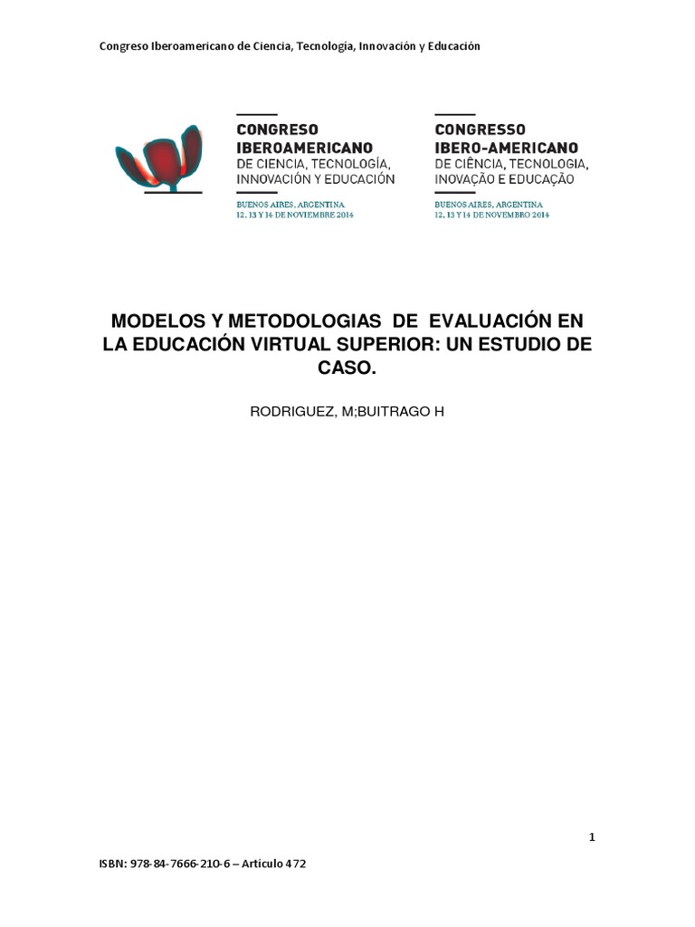 Evaluación en Educación Virtual Superior | PDF | Evaluación | Plan de ...