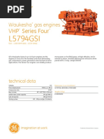 Waukesha VHP L5794gsi Product Sheet | PDF | Engines | Internal ...