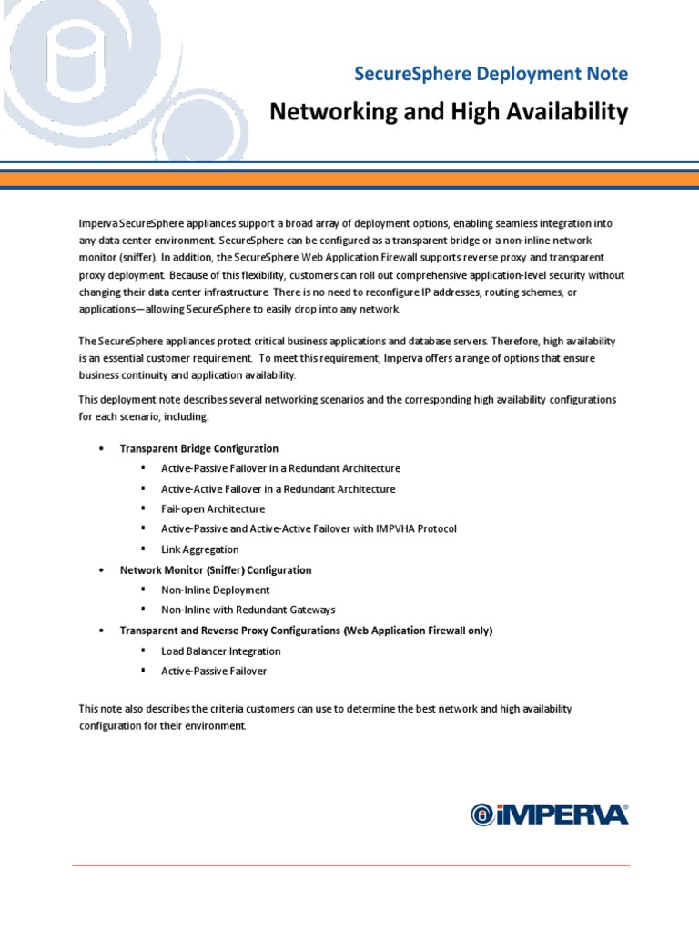 Arquitectura HA Imperva PDF | PDF | Proxy Server | Load Balancing ...