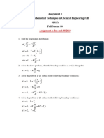 Assignment 3 Advanced Mathematical Techniques in Chemical Engineering (CH 61015) Full Marks: 80