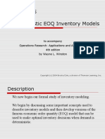 Deterministic EOQ Inventory Models