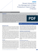 Recent Advances in The Management of Major Postpartum Haemorrhage - A Review