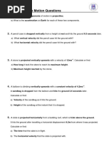 (25382) 17. H Projectile Motion Questions