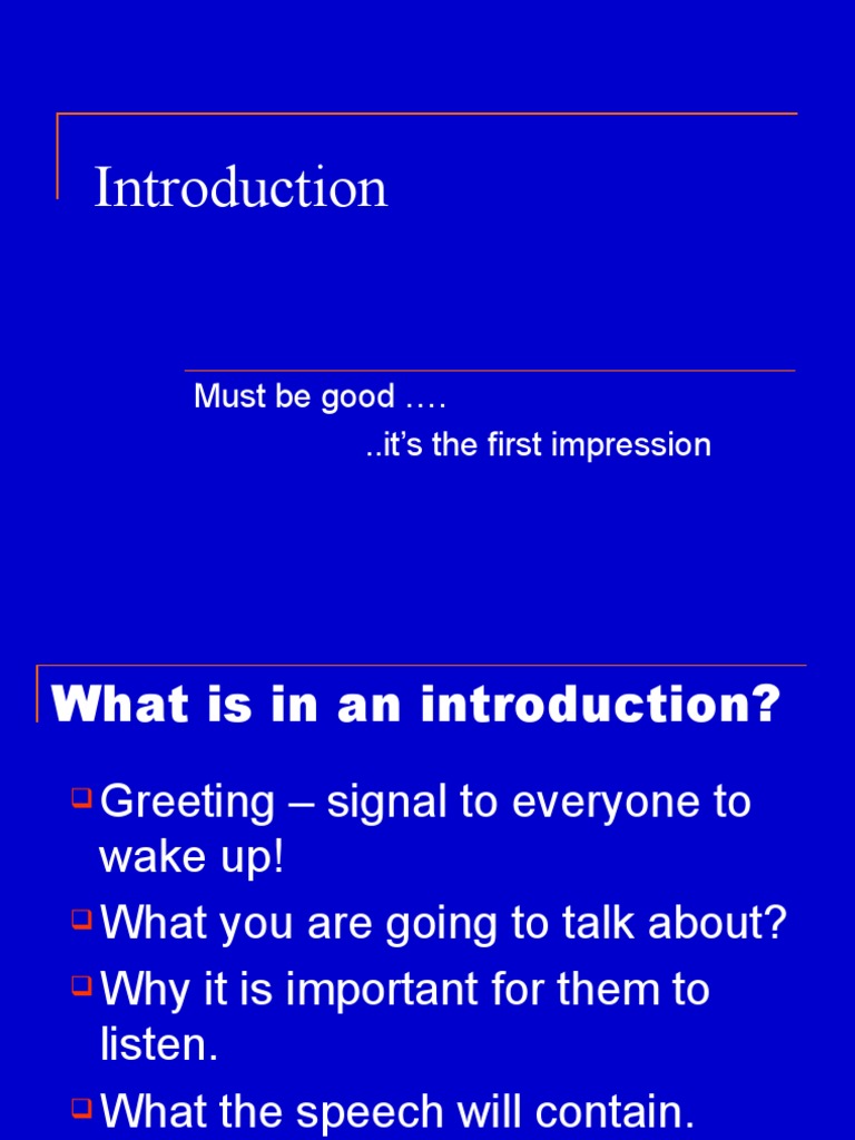 Must Be Good . ..It's The First Impression | PDF