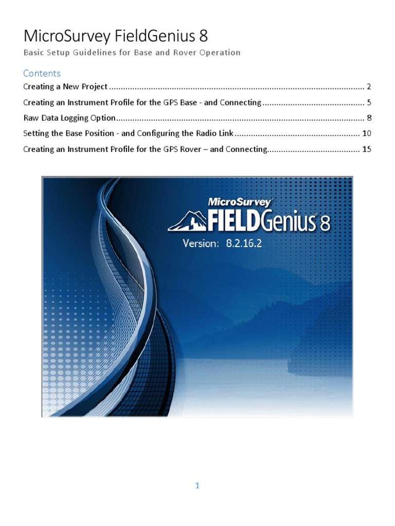 FieldGenius 8 Setup Guide for GNSS | PDF | Bluetooth | Radio