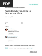 Access Layout Optimisation For Underground Mines