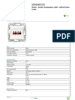 Product Data Sheet: Sedna - Double Loudspeaker Outlet - Without Frame Cream