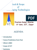 Need & Scope of Converging Technologies: Preetam Kumar Sharma 6 Sem, CCT, Jaipur