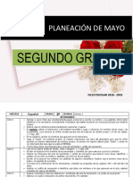 Planificación de Español Mayo 2do Grado