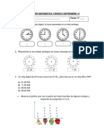 Evaluacion de Matematica 3° Septiembre