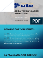 DIAPOSITVA DE Golpes y herida y su implicación medico legal