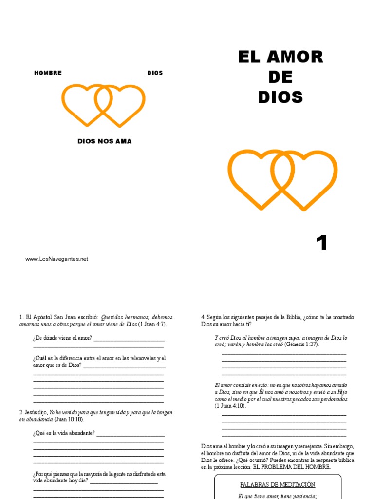 El Amor de Dios PDF | PDF | Primera epístola de Juan | Amor
