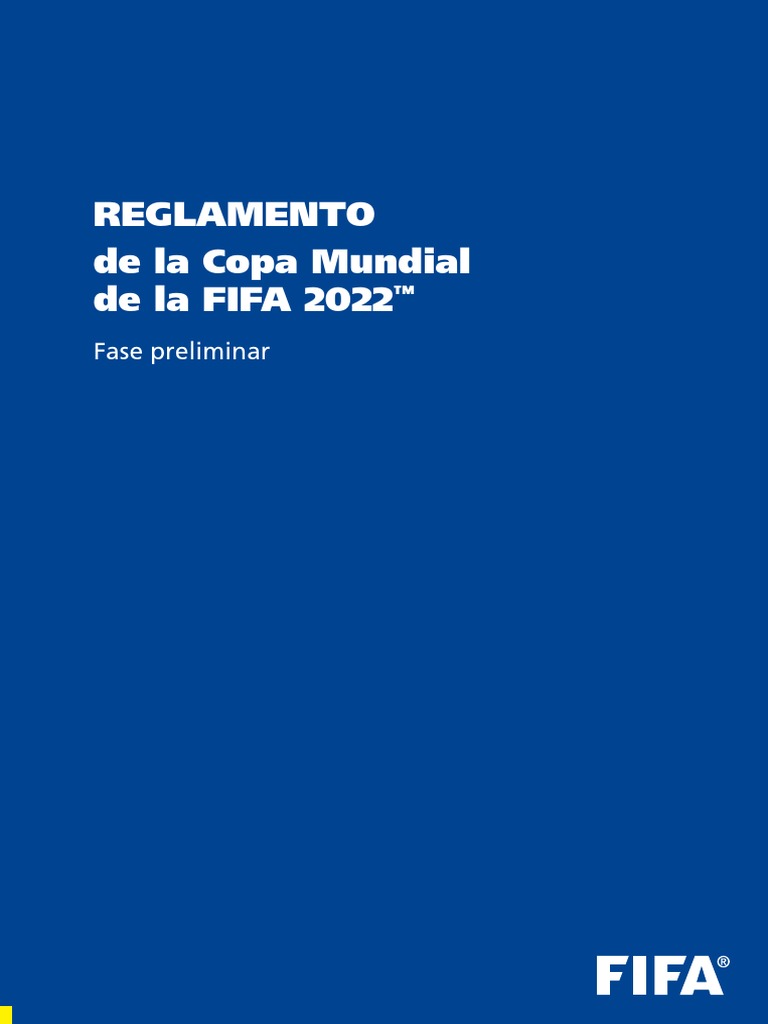 Regulations Fifa World Cup 2022tm Preliminary Competition PDF