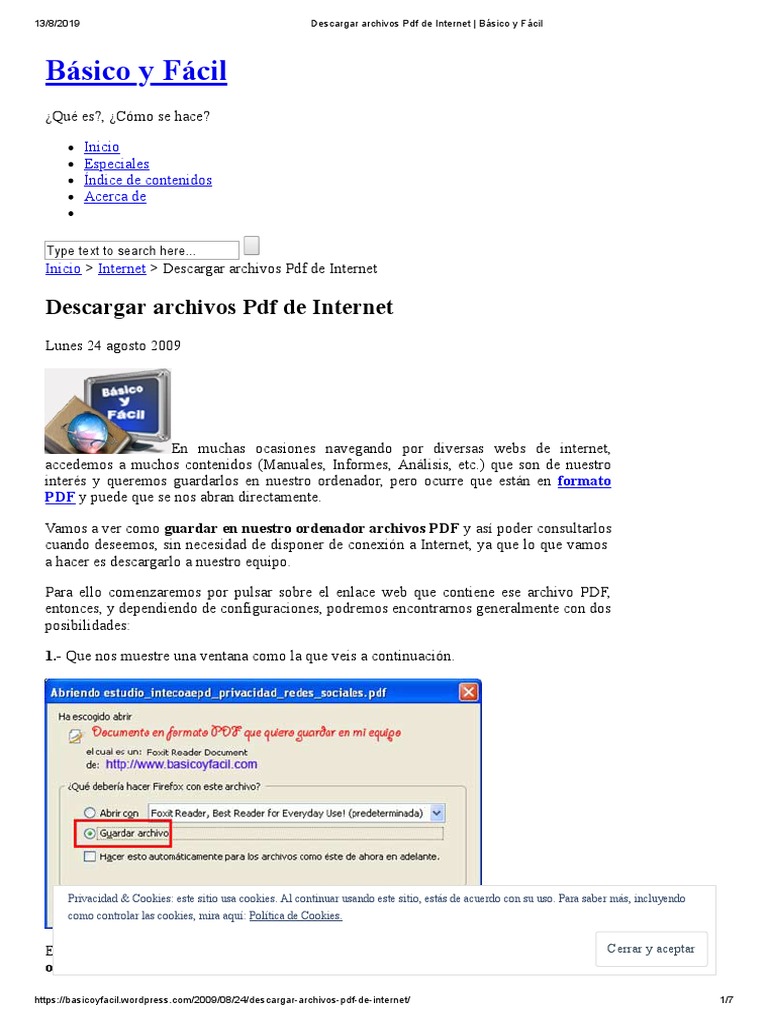 Cómo descargar archivos PDF de Internet | PDF | Cookie HTTP | Internet