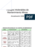 Riesgos Intolerables de Mantenimiento Minas