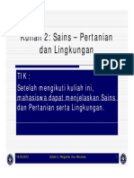 Kuliah 2 Sains Dan Pertanian PDF