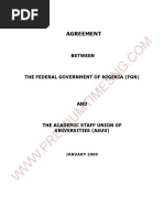 FGN - Asuu Initialed Agreement Jan. 2009 PDF