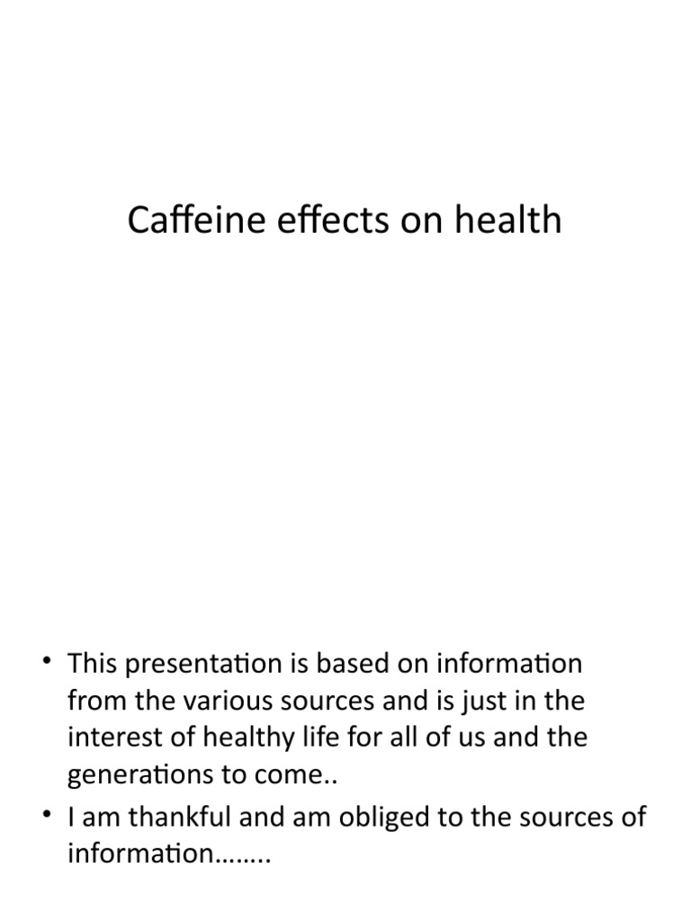 Health Effects of Caffeine Consumption | PDF | Caffeine | Attention ...
