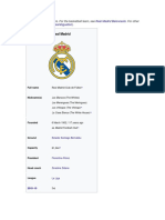 Real Madrid: Real Madrid" Redirects Here. For The Basketball Team, See - For Other Uses, See