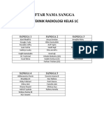 Daftar Sangga D4 TR 1C Semarang